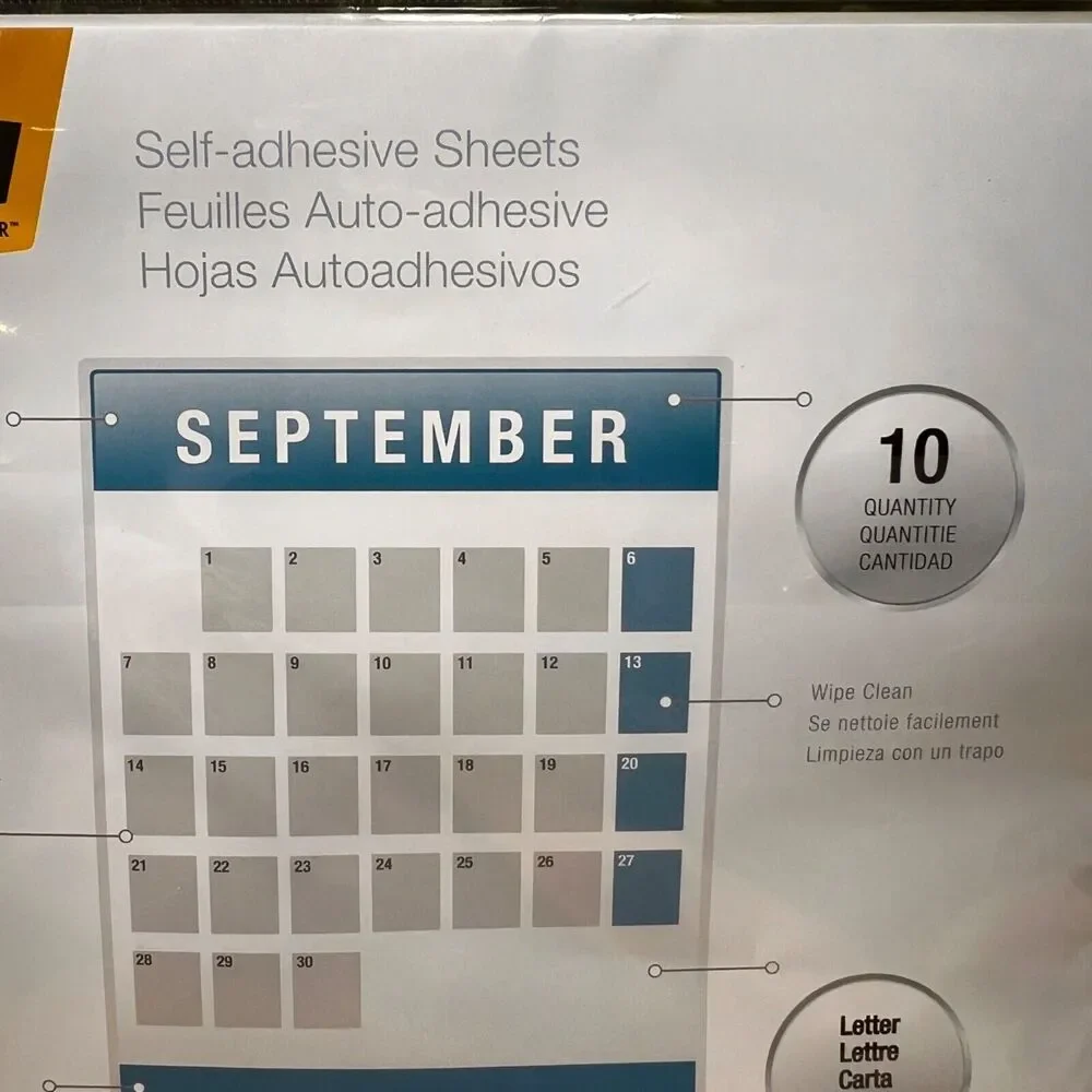 New LOT of 2 Fellowes Self-Adhesive 3 mil Laminating Sheets 9